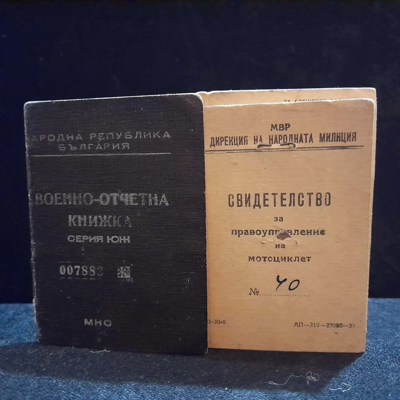 Military booklet and motorcycle licence — 3