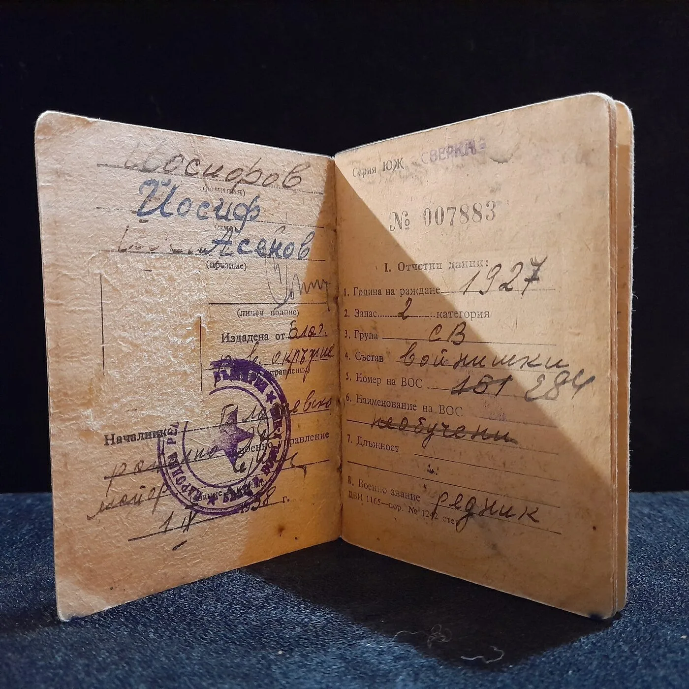 Military booklet and motorcycle licence — 4