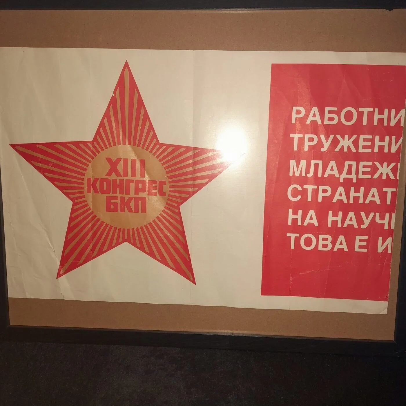 Poster of the thirteenth Congress of the Bulgarian Communist Party