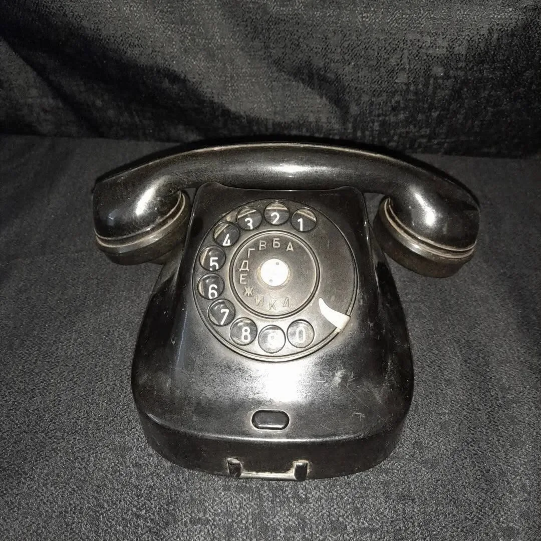 Bakelite telephone of the TA-64 type, dated 1965
