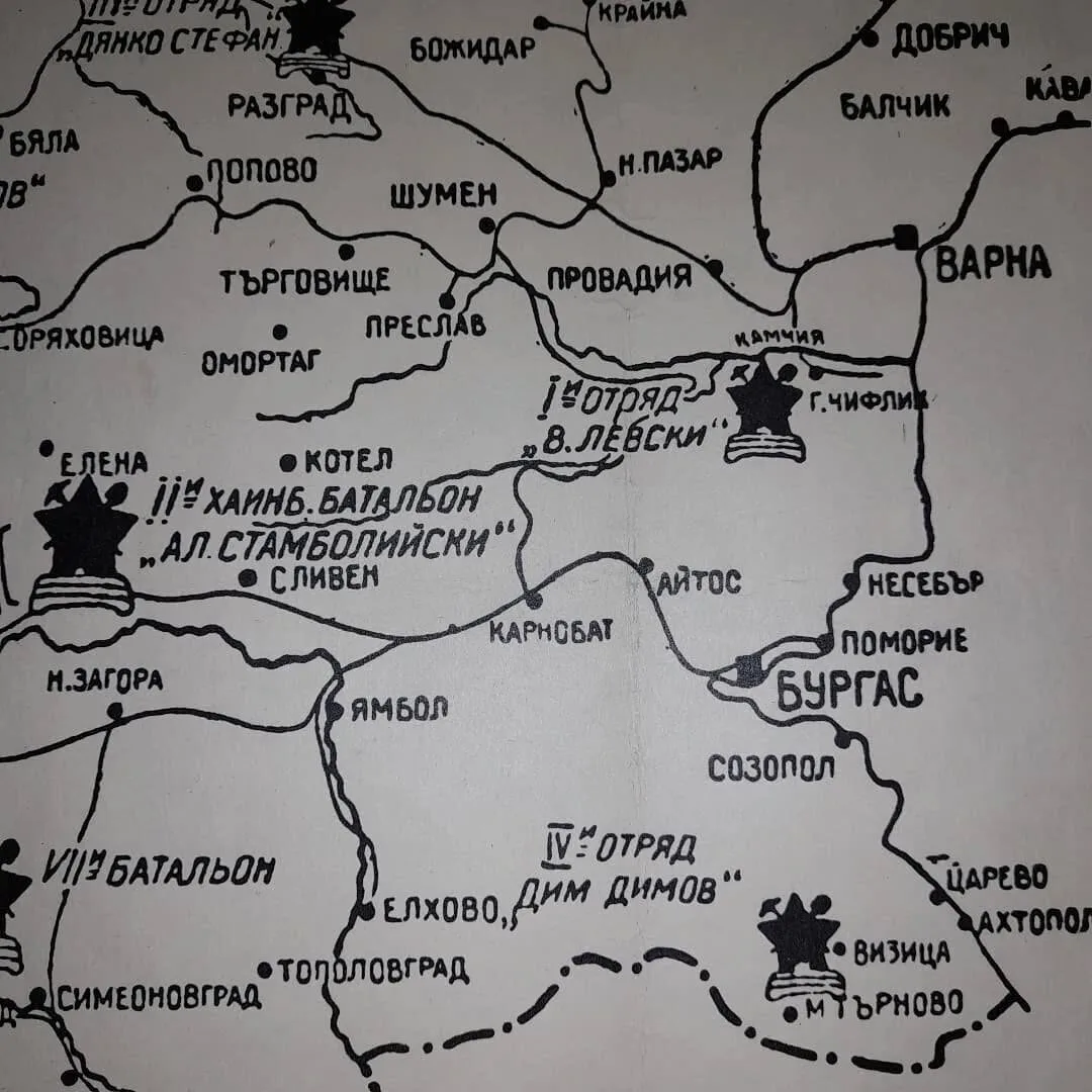 Map of the youth brigade camps — 6