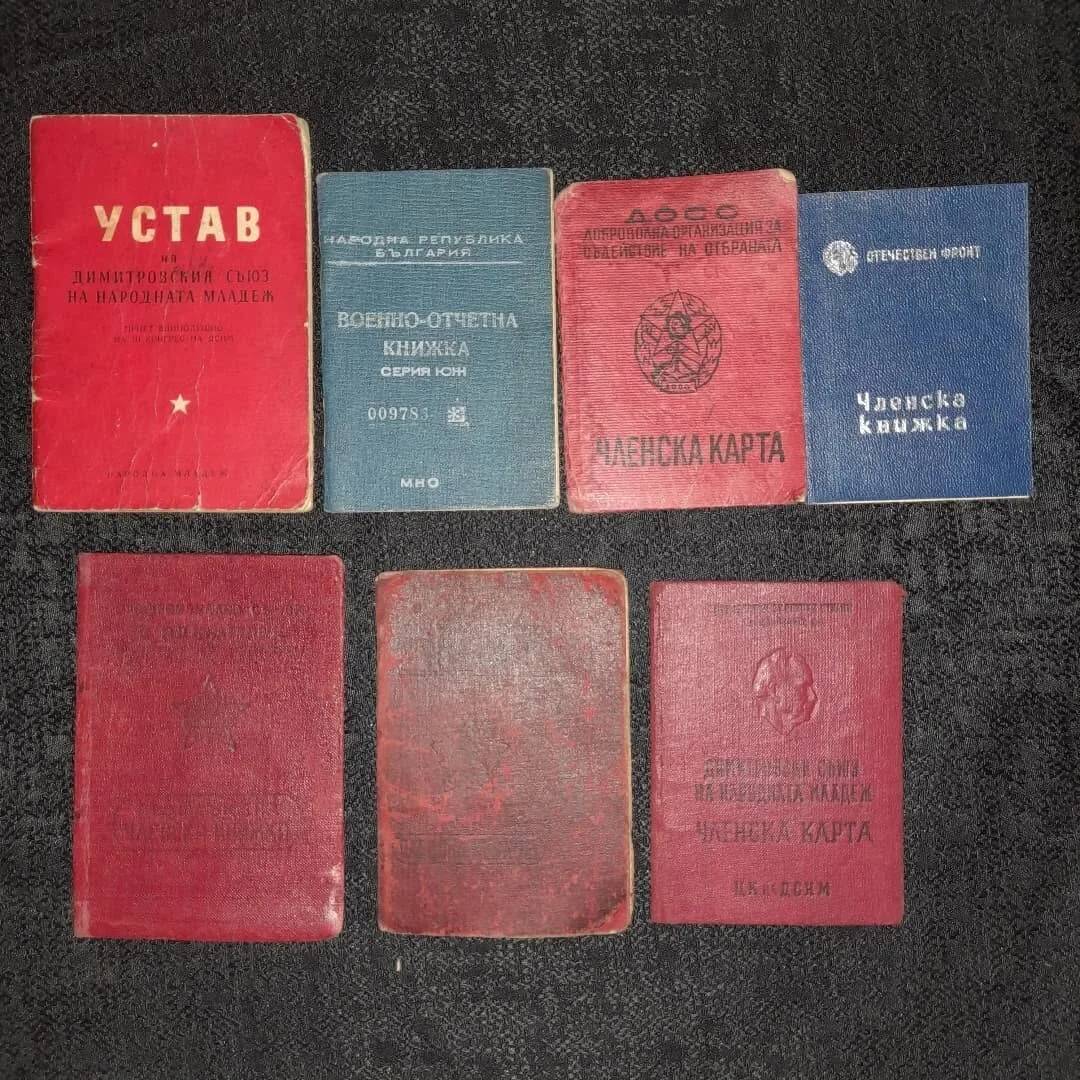 A set of six booklets belonging to one person