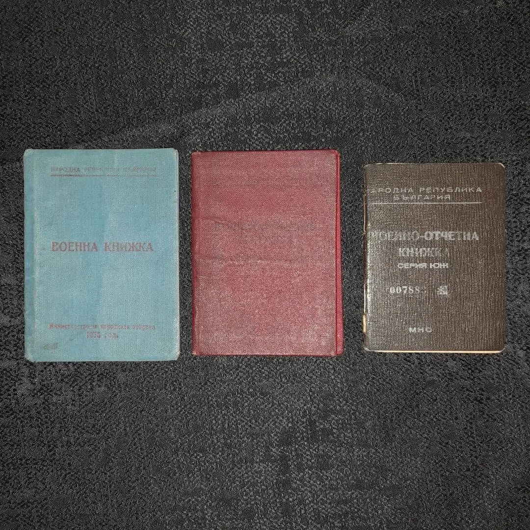 Three types of military booklets