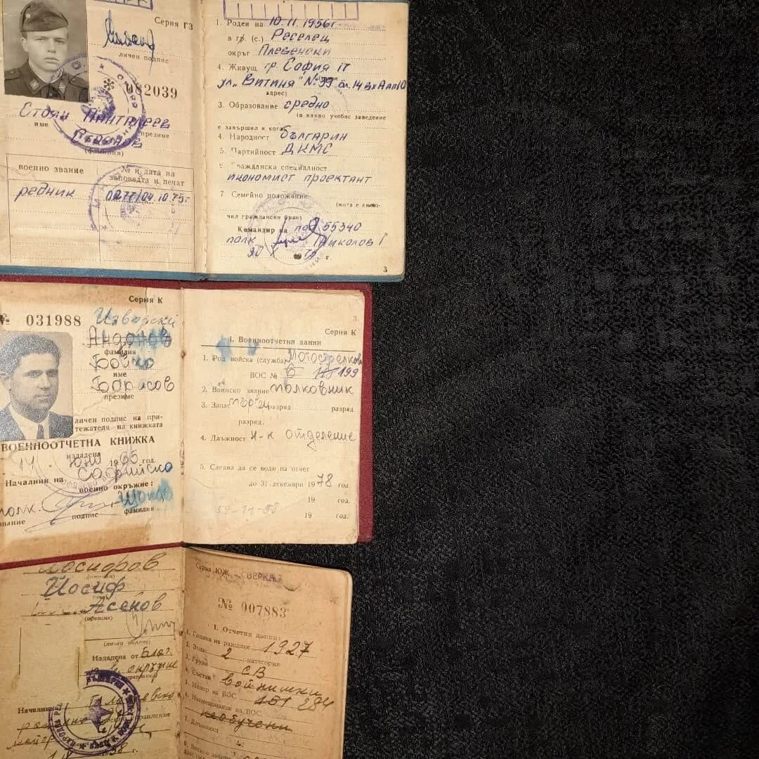 Three types of military booklets — 2